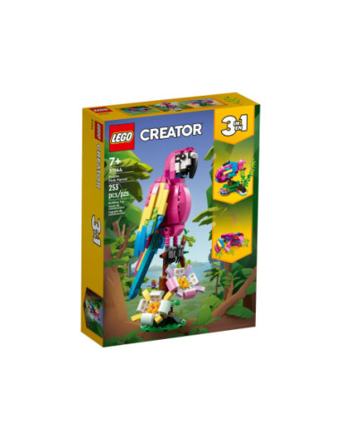 Exotischer rosa Papagei – Creator 3-in-1 LEGO 31144