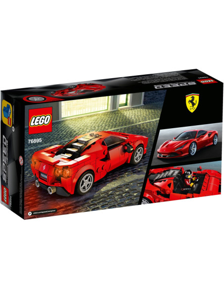 LEGO 76895 Speed Champions Ferrari F8 Tributo Racer Toy, with